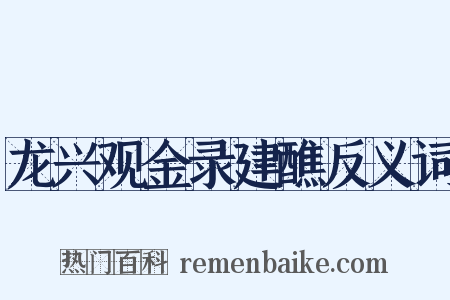 龙兴观金录建醮反义词是什么意思的图片